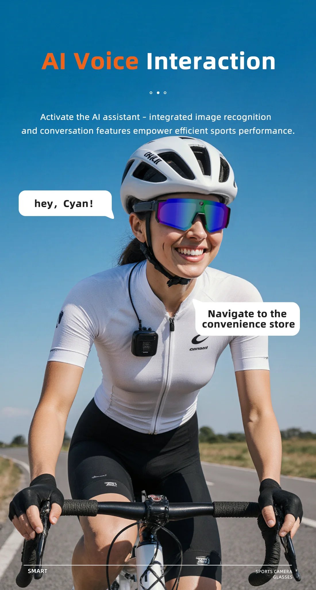 New AI smart shooting&recording glasses with 800W camera, HD anti-shake bicycle riding shooting artifact, windproof goggles 2026