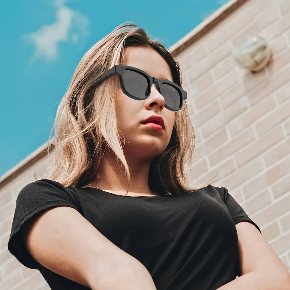 AI Translation Smart Glasses with 144 Language BT Glasses Built-in Mic & Speakers for Office Driving Cycling Outdoor Sports