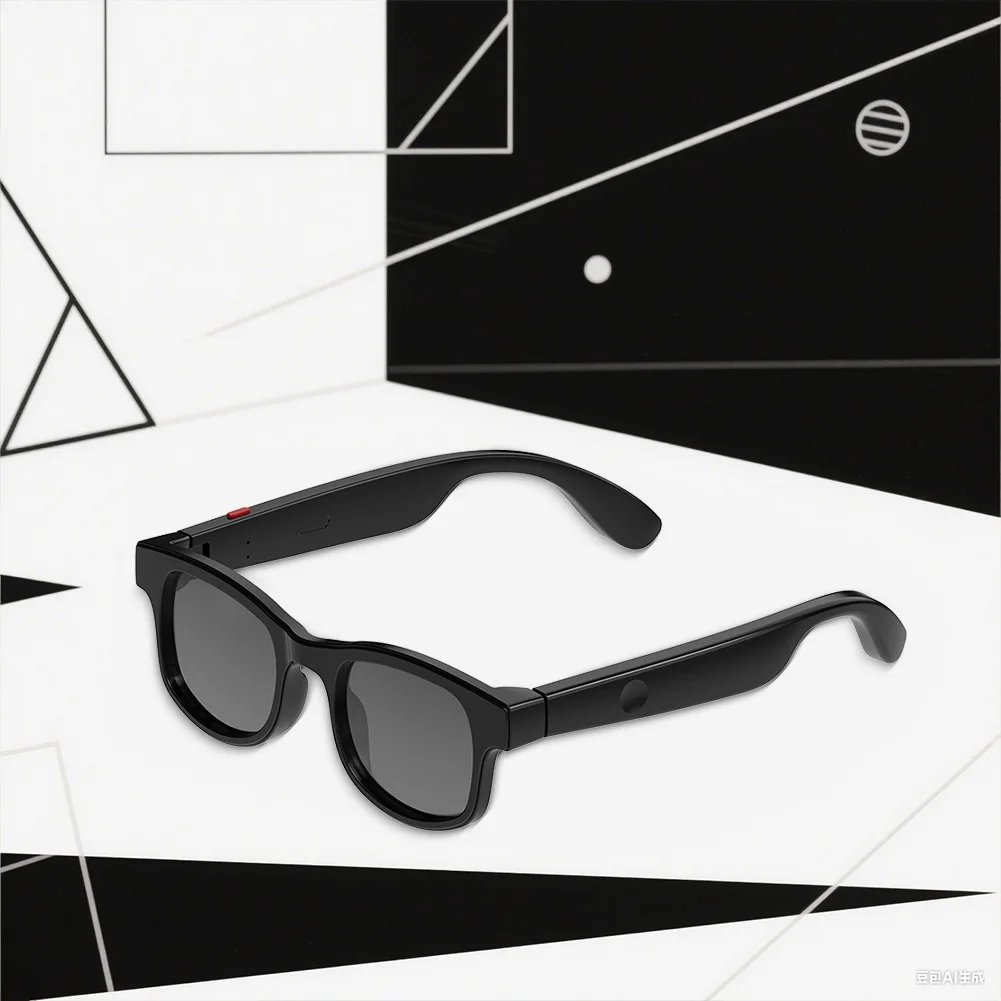 AI Translation Smart Glasses with 144 Language BT Glasses Built-in Mic & Speakers for Office Driving Cycling Outdoor Sports