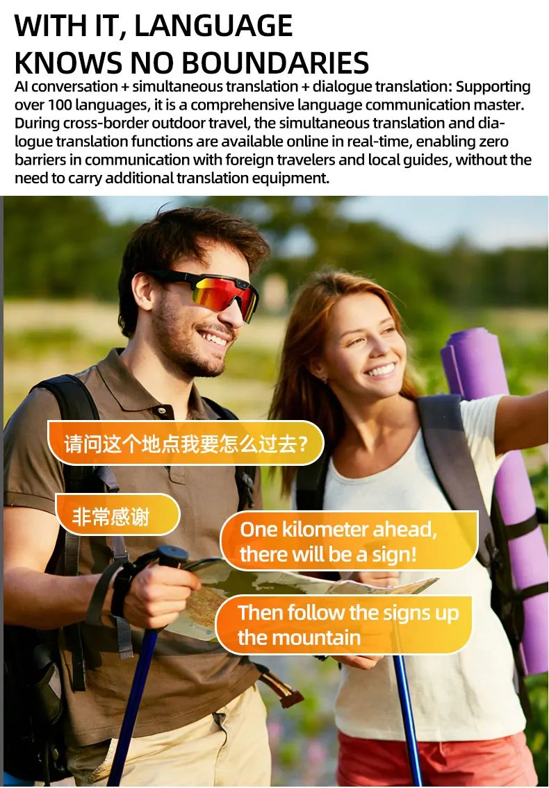 2026 New AI Smart Shooting&Recording Glasses with 800W Camera HD Anti-shake Bicycle Riding Shooting Artifact Windproof Goggles