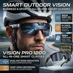 2026 New AI Smart Shooting&Recording Glasses with 800W Camera HD Anti-shake Bicycle Riding Shooting Artifact Windproof Goggles