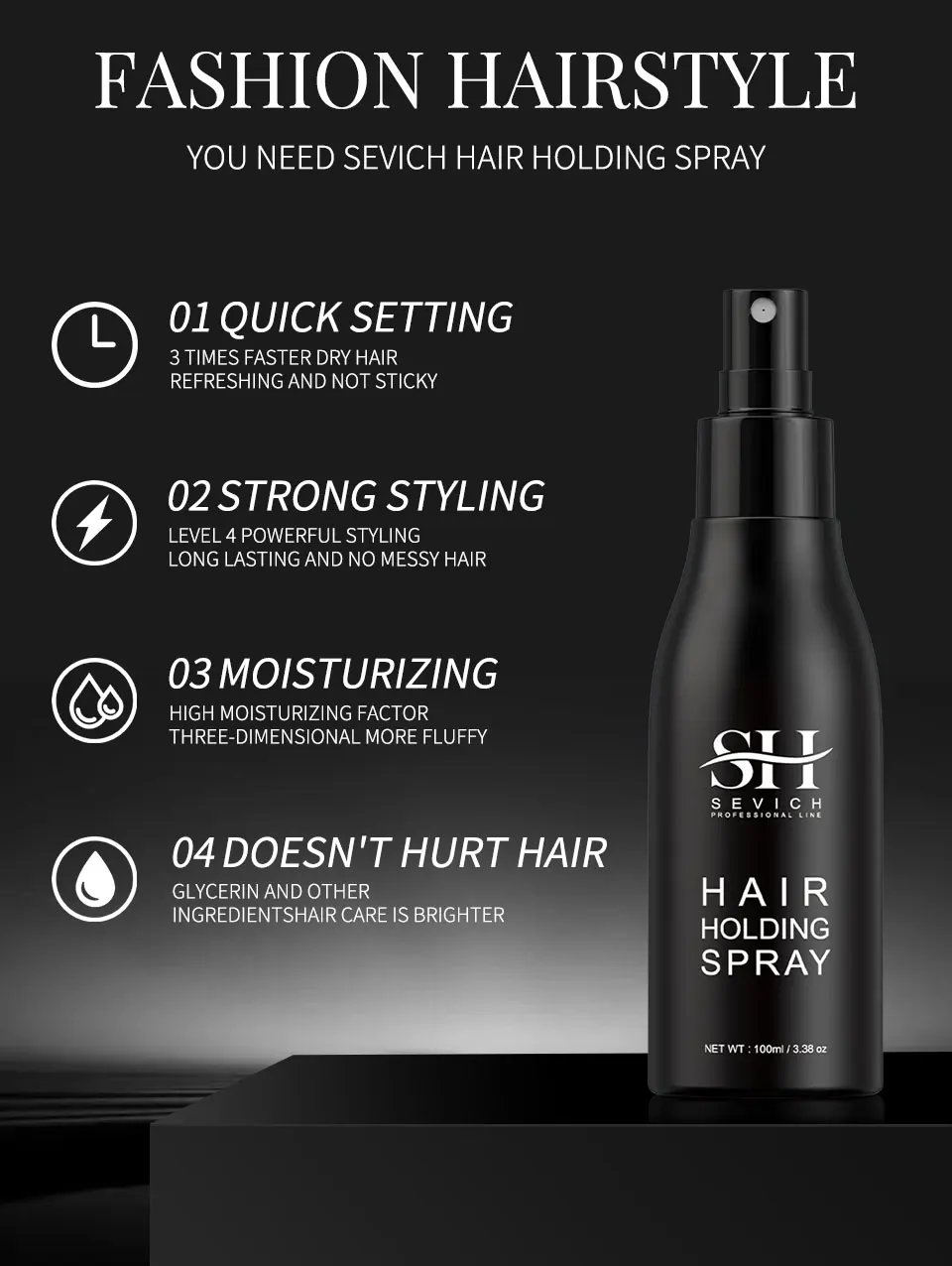 3pcs Hair Fibers Set Keratin Hair Building Styling Powder Hair Loss Instant Regrowth Thickening Powders Hairline Beard Filling