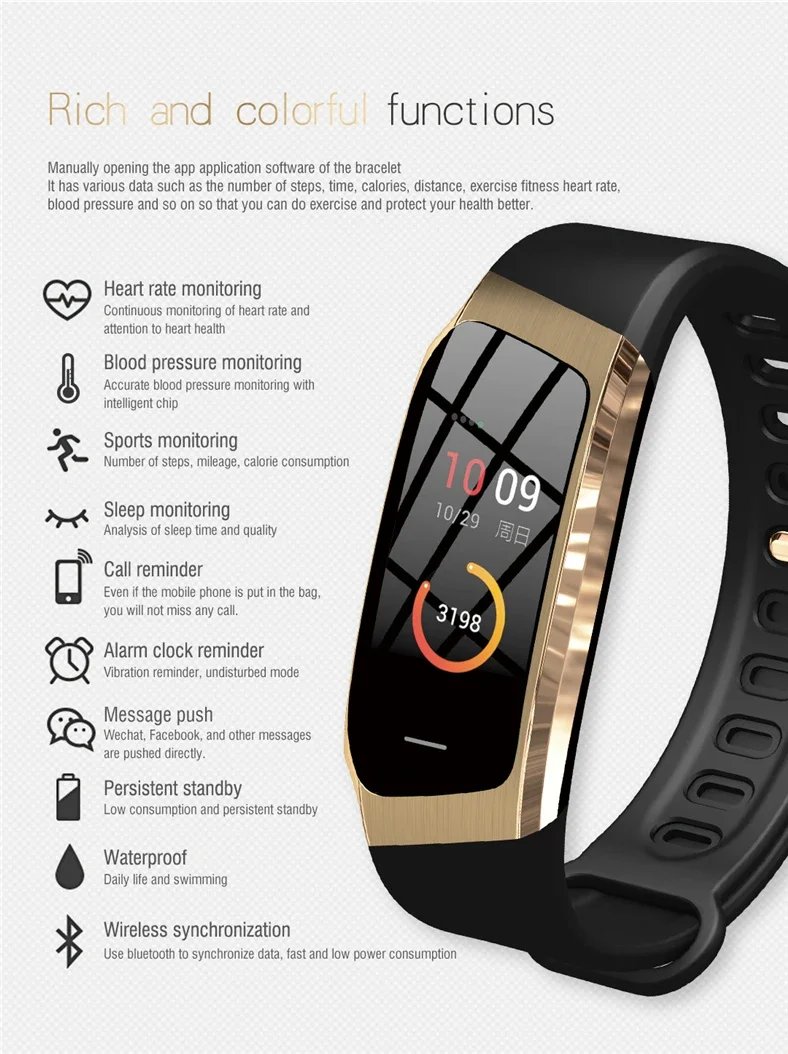 Fitness Tracker Smartwatches Blood Pressure Heart Rate Monitor Smart Bracelet Voice Call Waterproof Men Women Sport Wrist Band