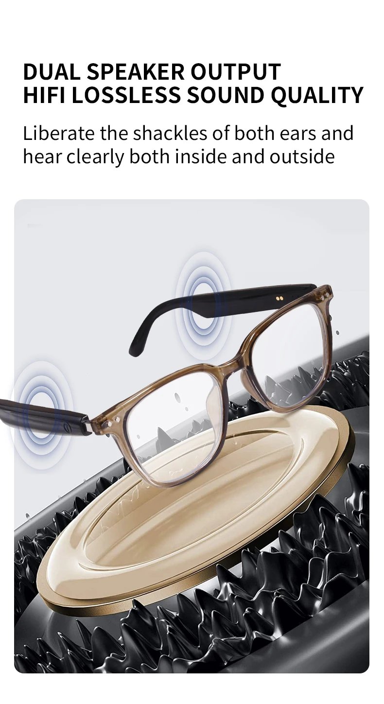 GS03 Smart Bluetooth Sunglasses AI Translation Voice Assistant Navigation Sunproof Lenses Outdoor Sports Waterproof