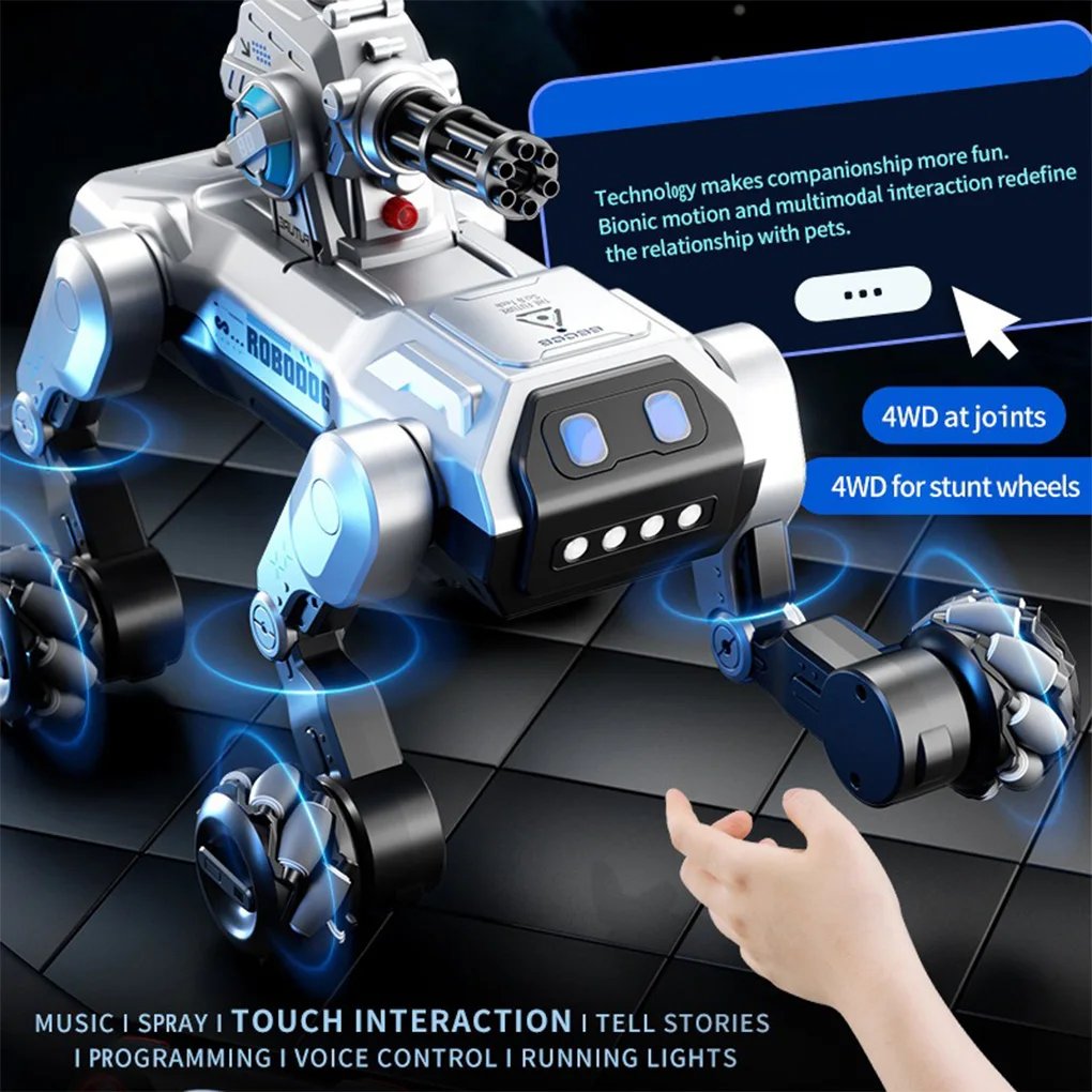 Intelligent Remote Control Robot Dog Electronic Stunt Voice Command 2.4G Remote Control Robot Dog Song Children’s Toys