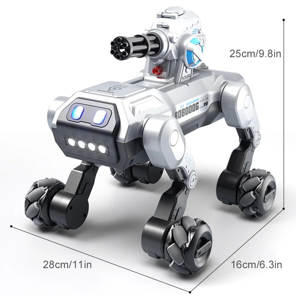 Intelligent Remote Control Robot Dog Electronic Stunt Voice Command 2.4G Remote Control Robot Dog Song Children’s Toys