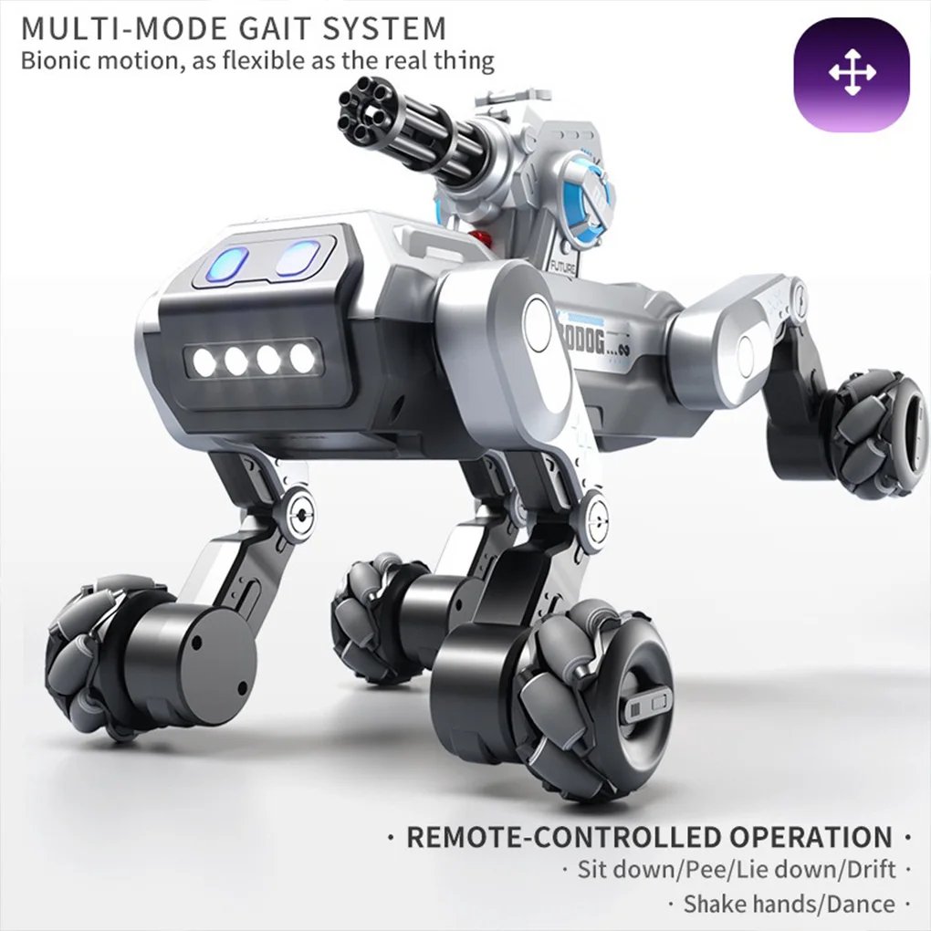 Intelligent Remote Control Robot Dog Electronic Stunt Voice Command 2.4G Remote Control Robot Dog Song Children’s Toys