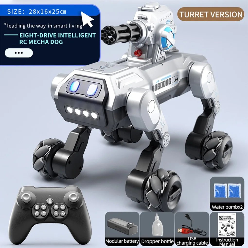 Intelligent Remote Control Robot Dog Electronic Stunt Voice Command 2.4G Remote Control Robot Dog Song Children’s Toys