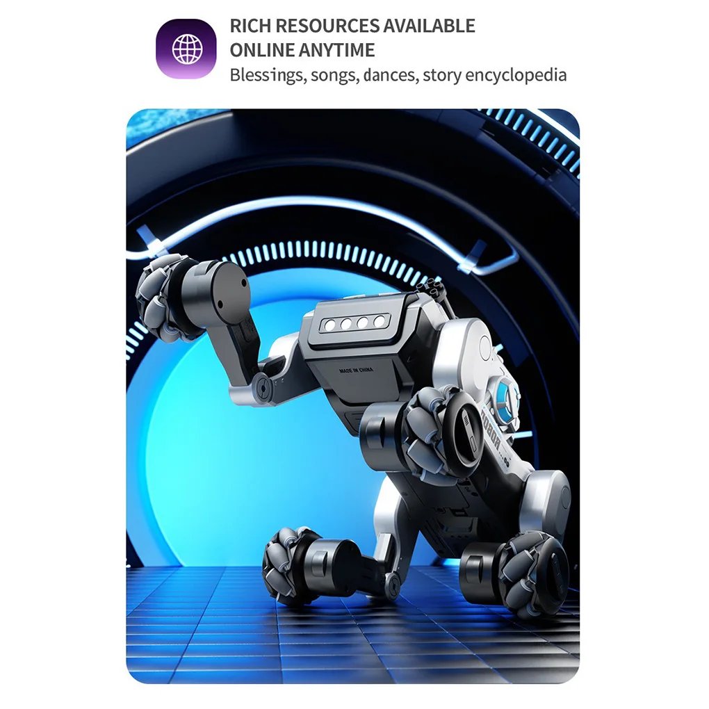 Intelligent Remote Control Robot Dog Electronic Stunt Voice Command 2.4G Remote Control Robot Dog Song Children’s Toys