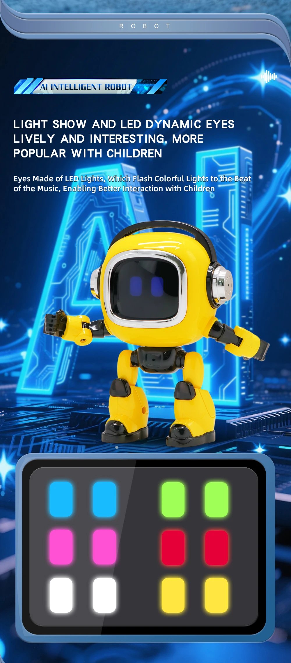 DeepSeek AI Spanish Version Intelligent Robot Kids Toy Voice Interactive Dialogue Educational Desktop Toy With Smart Conversatio