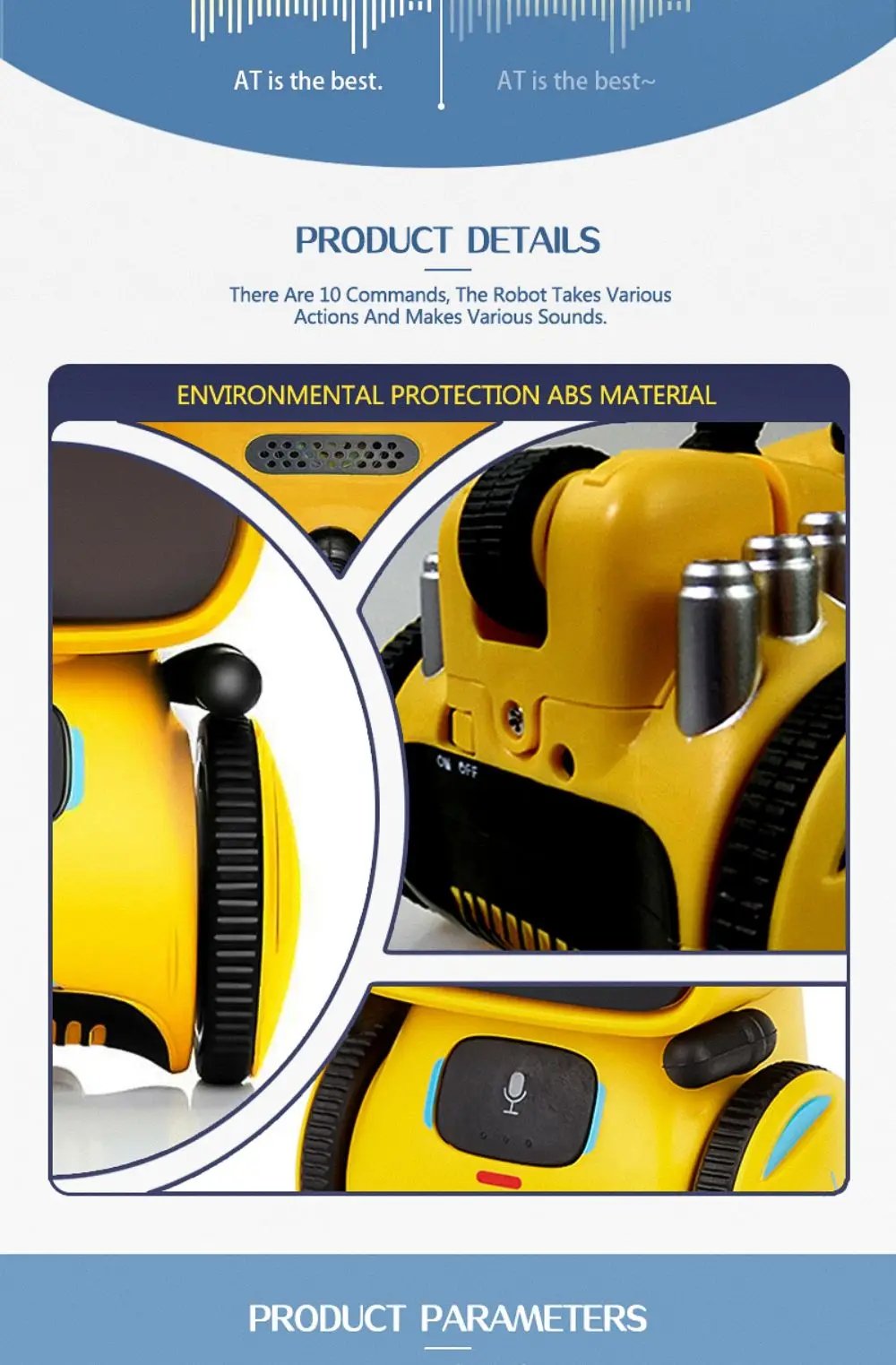 Emo Robot Intelligent Robots Russian & English & Spanish Version Voice & Touch control Toys Interactive Educational Children's G