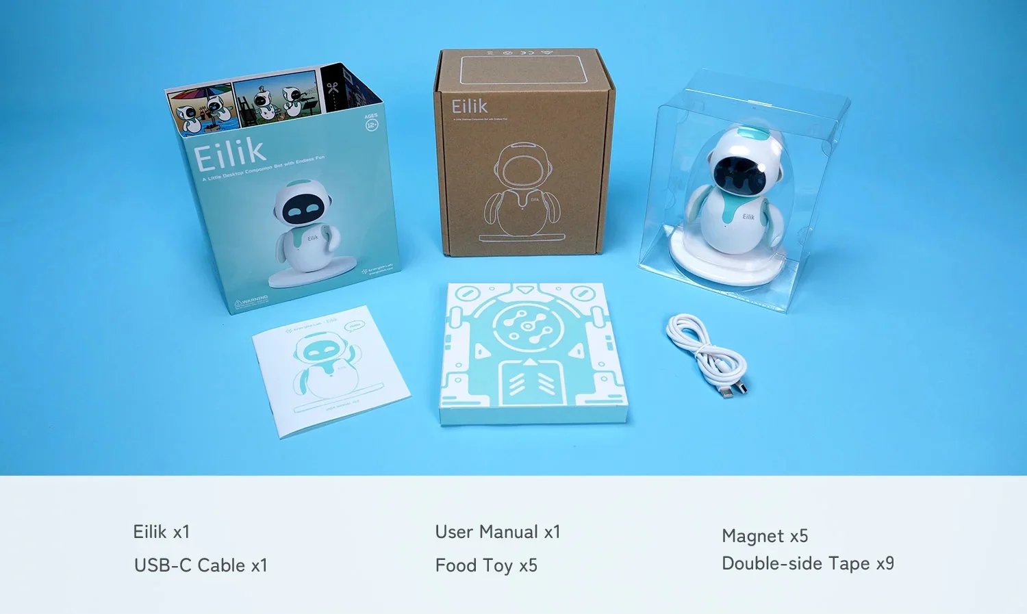 Eilik Smart Robot AI Desktop Artificial Intelligence Robots Accompany Lovely Children and Adults Ai Pets A Little Companion Bot