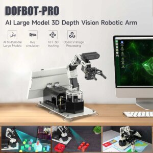 Yahboom DOFBOT PRO Robotic Arm AI Large Model ROS Open Source Support 3D Depth Point Cloud Recognition Gripping For Orin SUPER