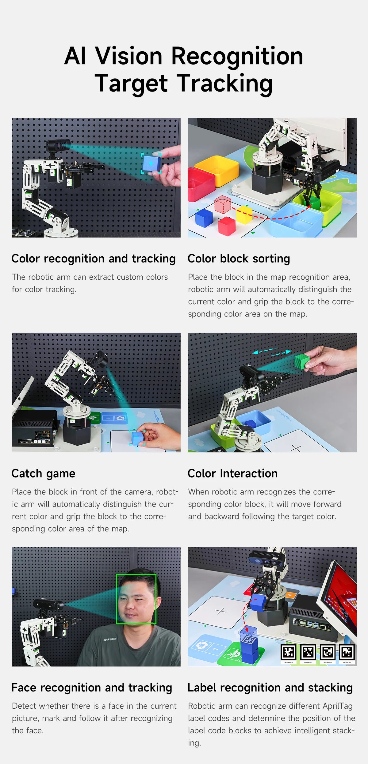 Yahboom DOFBOT PRO Robotic Arm AI Large Model ROS Open Source Support 3D Depth Point Cloud Recognition Gripping For Orin SUPER