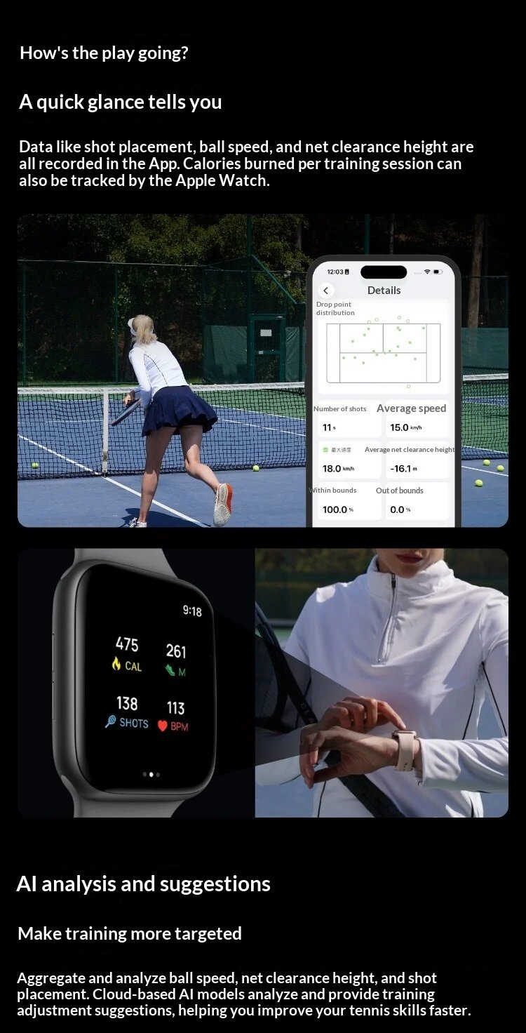 Acemate Tennis Robot AI Smart Robot AI Analysis Suggestion 17 Training Modes Intelligent Serve Wireless Intelligence Gifts