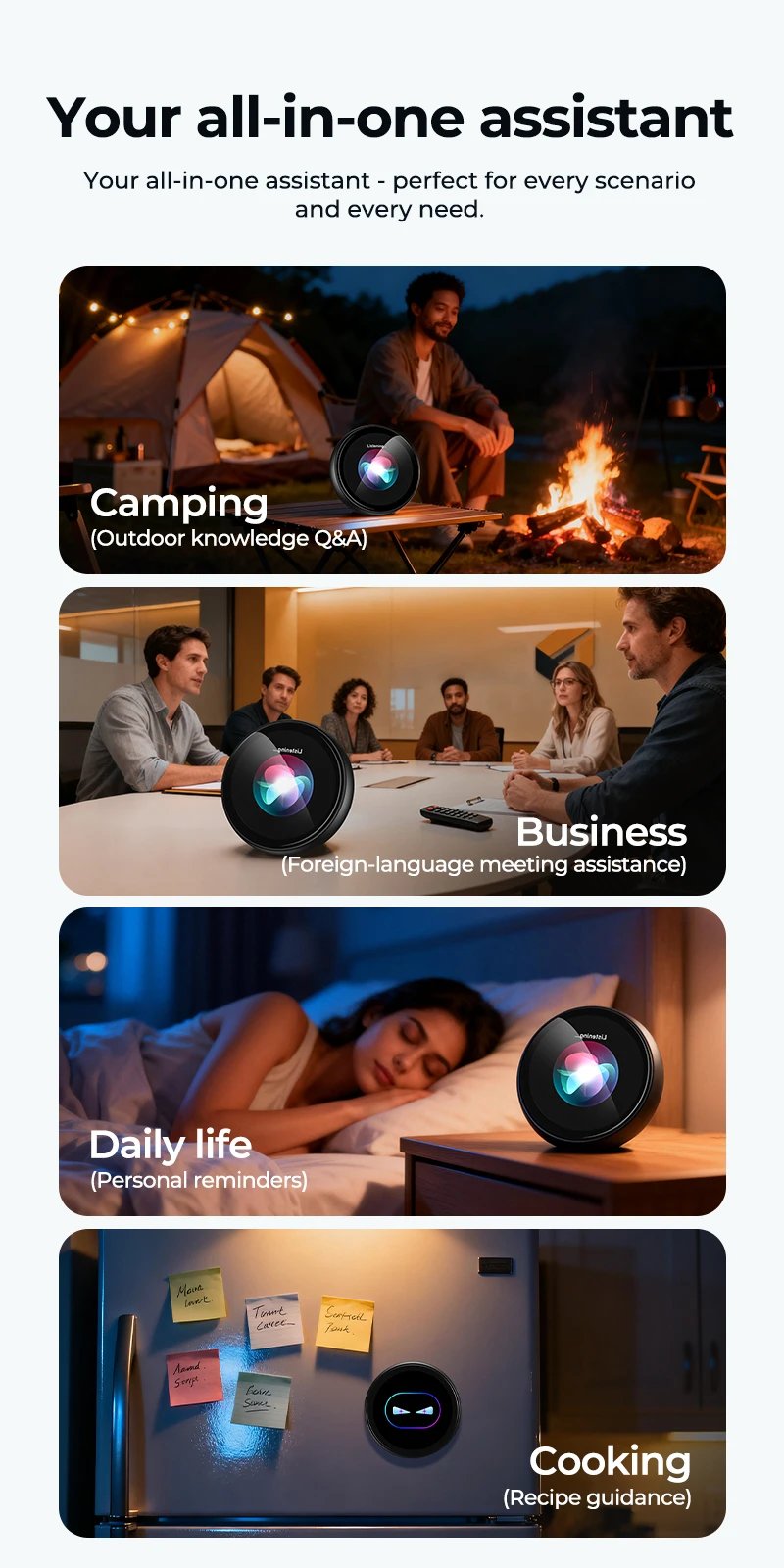 ZNP Z01 Portable Magnetic AI Voice Translator Ultra-thin Instant Professional Smart Voice Translation Display Touch Control for 150+ Languages 30Hrs Playback Children's Companion Robot Authentic Product for Office Use Gifting