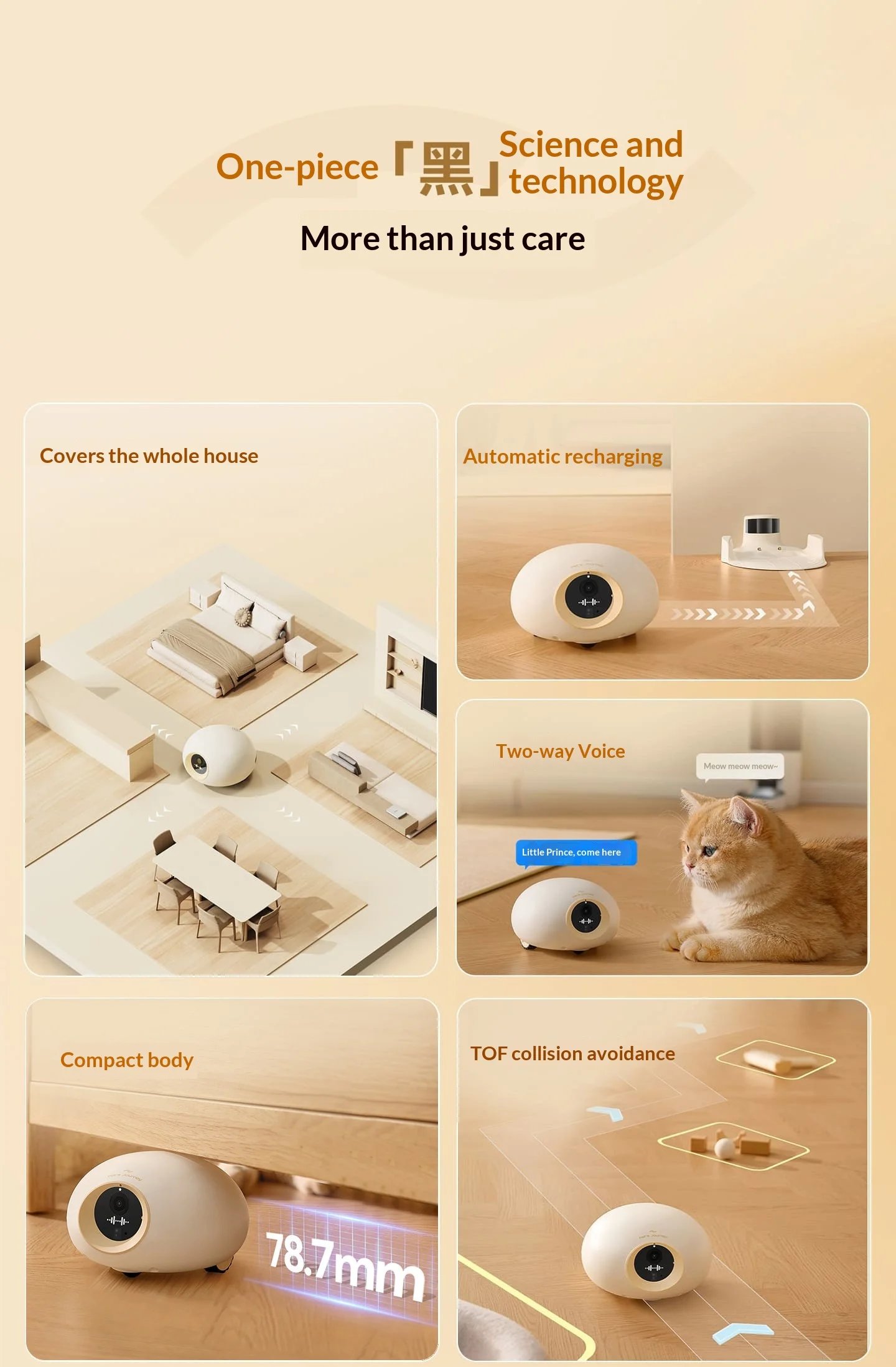 Petsjourney Xingshi AI Smart Robot Pets Intelligent Dialogue Be Self-charging Multifunctional Play Wireless Intelligence Gifts