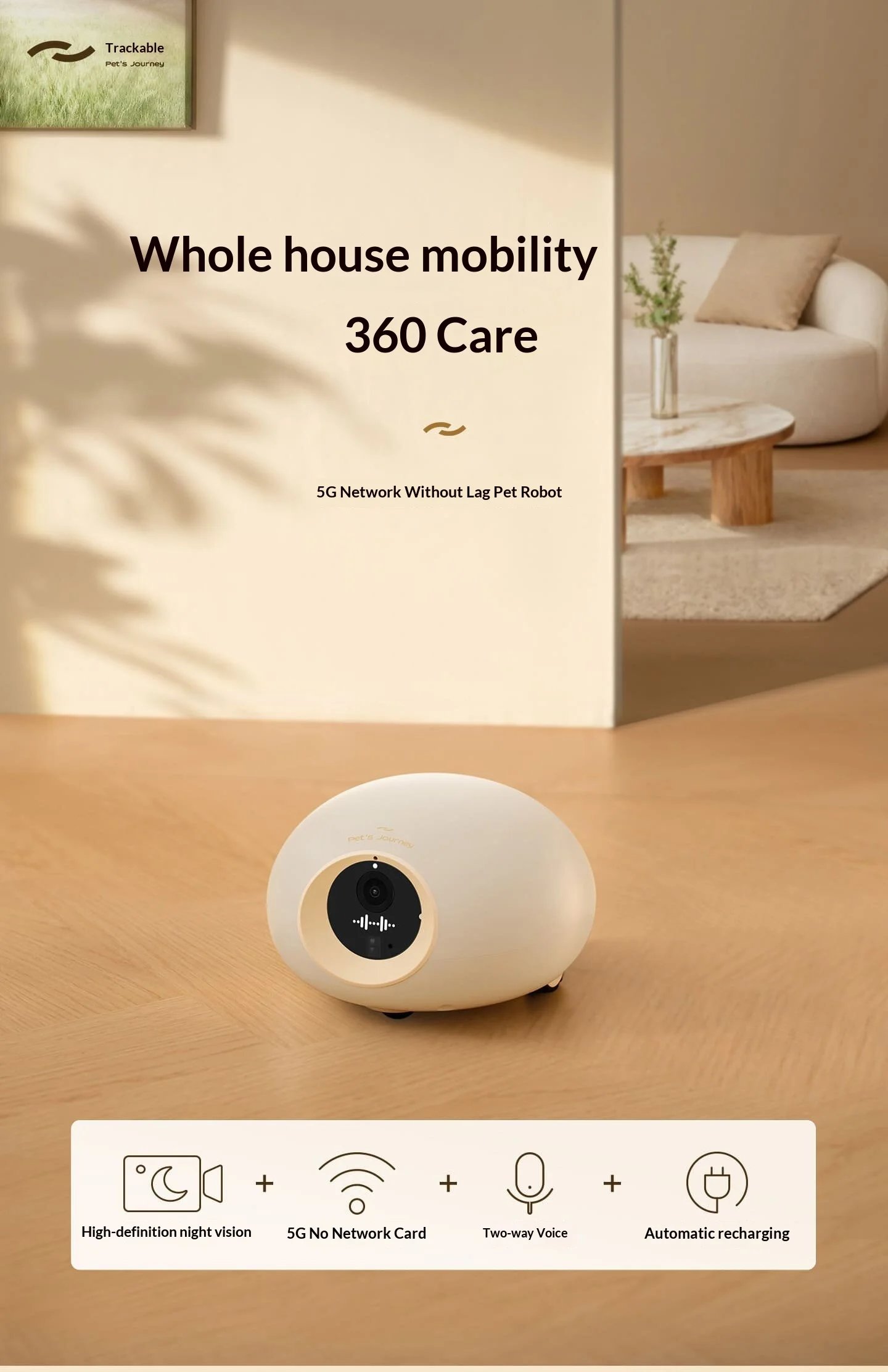 Petsjourney Xingshi AI Smart Robot Pets Intelligent Dialogue Be Self-charging Multifunctional Play Wireless Intelligence Gifts