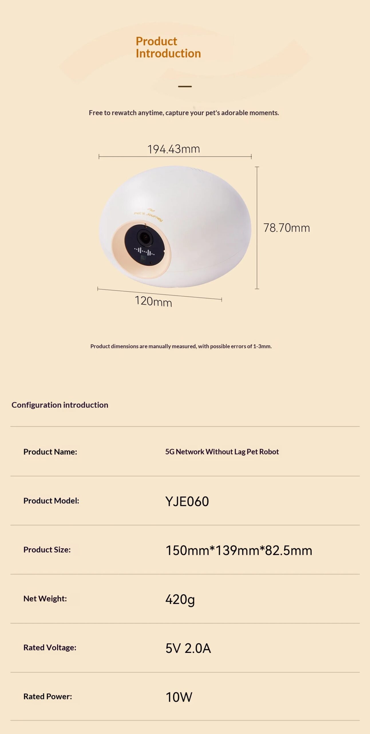 Petsjourney Xingshi AI Smart Robot Pets Intelligent Dialogue Be Self-charging Multifunctional Play Wireless Intelligence Gifts