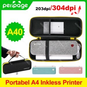 Peripage A40 304dpi Easy Carry Wireless Portable Thermal A4 Printer for Tra