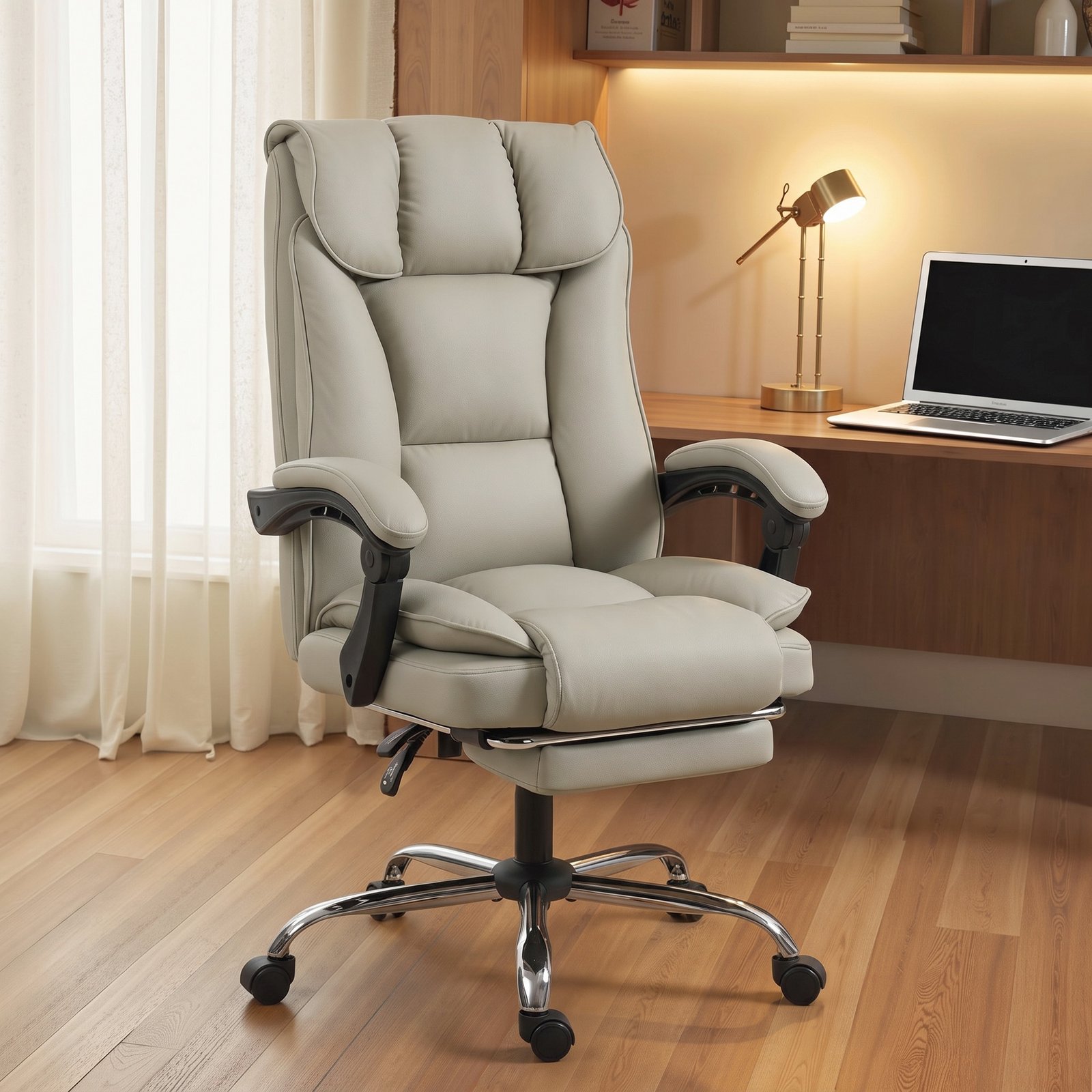Homcom Desk Chair with Footrest, Reclining and High Backrest Homcom Desk Chair with Footrest, Reclining and High Backrest