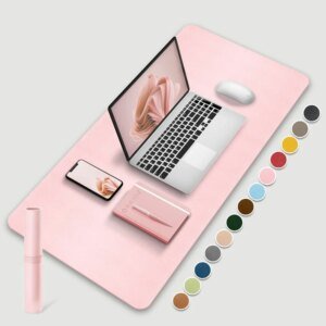1 Pcs Large Size 60*30mm Office Desk Protector Mat PU Leather Waterproof Mo