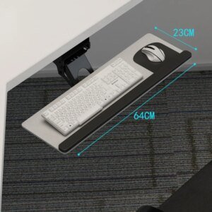 LK06AD Ergonomic Sliding Tilting XL Size Wrist Rest Keyboard Holder with Tw