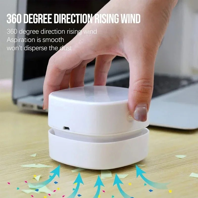 Desktop Vacuum Cleaner Portable Wireless Mini Vacuum Cleaner Office Desk Du - Imagen 2