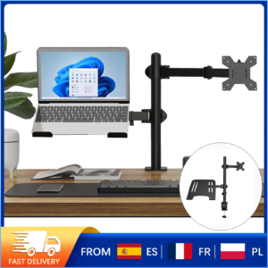 Dual Monitor Stand 13 — 27''Adjustable 360° Rotation Desk Mount Arm with Cl