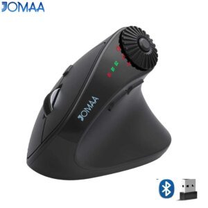 JOMAA Ergonomic Vertical Wireless Mouse 2.4G &amp — Bluetooth 3 Devices Con