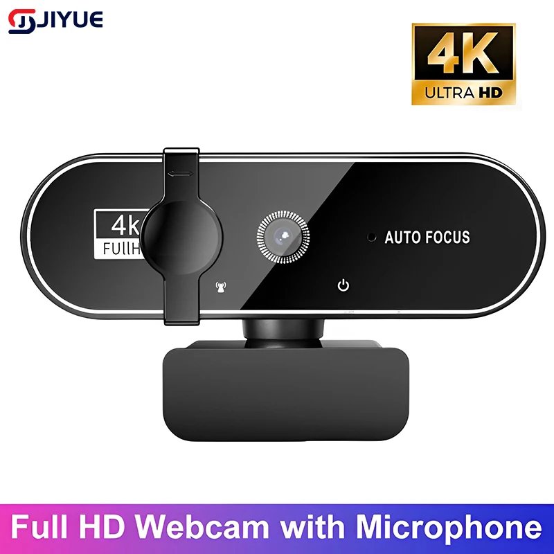 4K Webcam Video Camera 2K Autofocus Streaming Web Cam With Microphone Full
