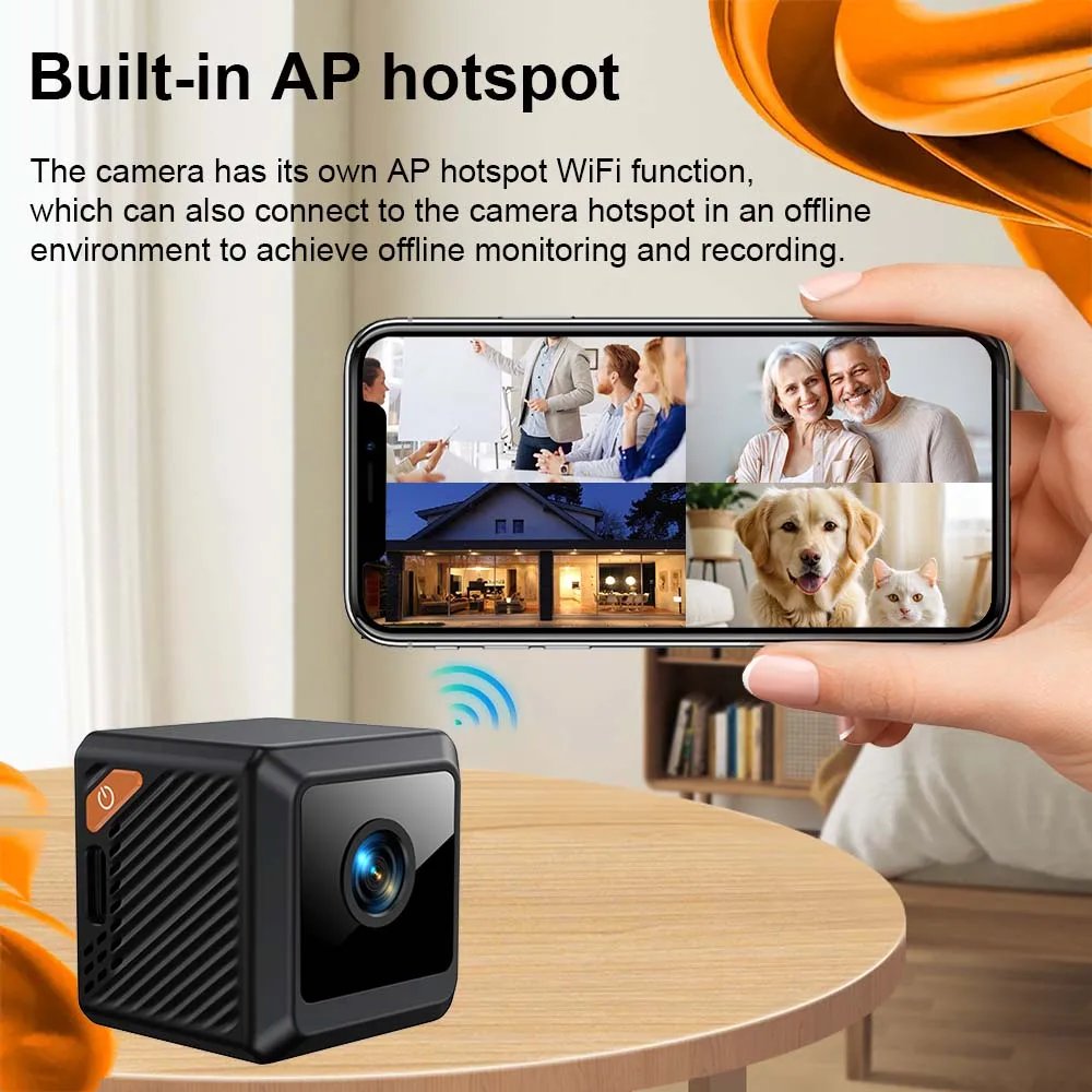W02 1080P mini Security Protection Home Night Vision Surveillance Outdoor C - Imagen 2