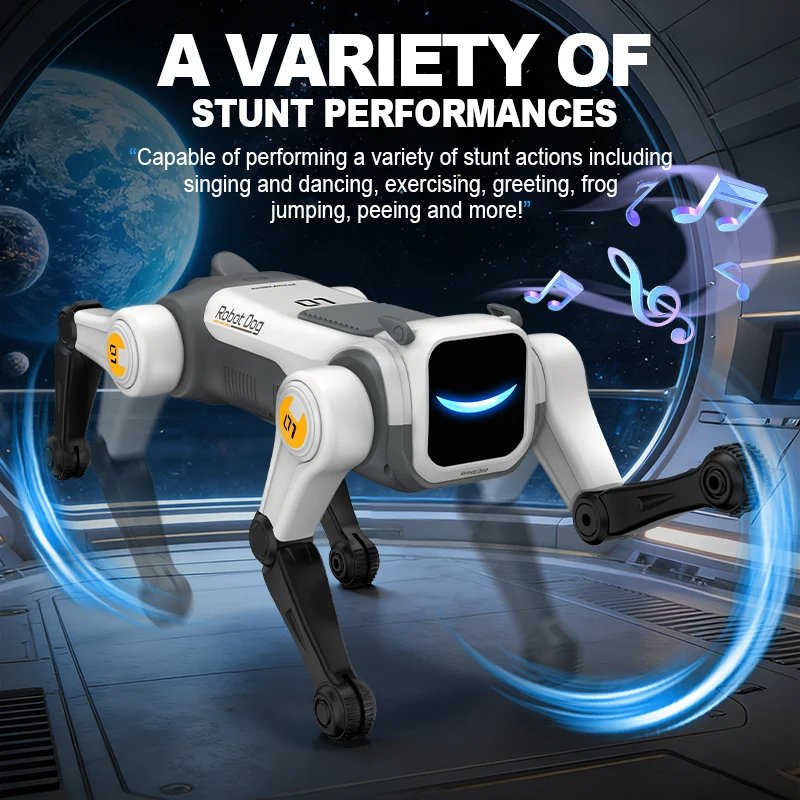 RC Mechanical Dog Intelligent AI RC Robot Dog Voice Command Programmable Si - Imagen 5