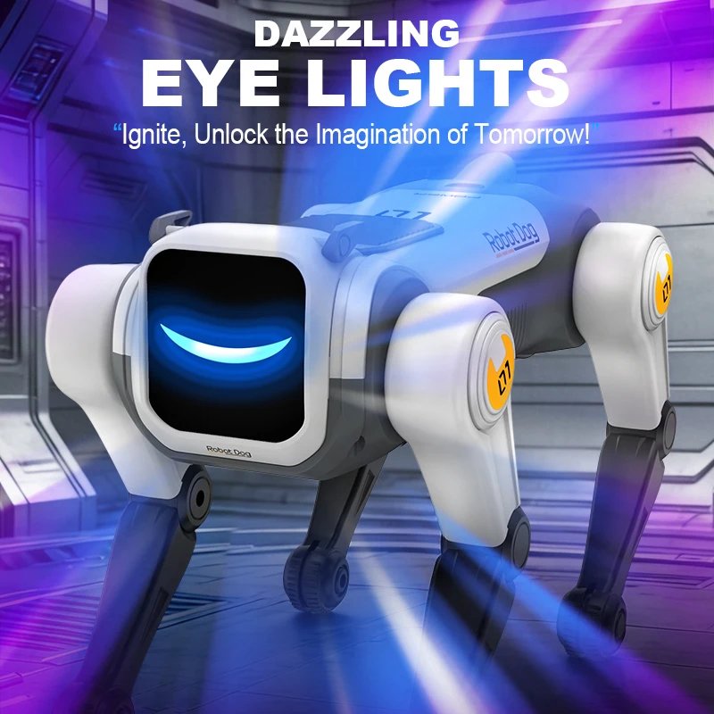 RC Mechanical Dog Intelligent AI RC Robot Dog Voice Command Programmable Si - Imagen 4
