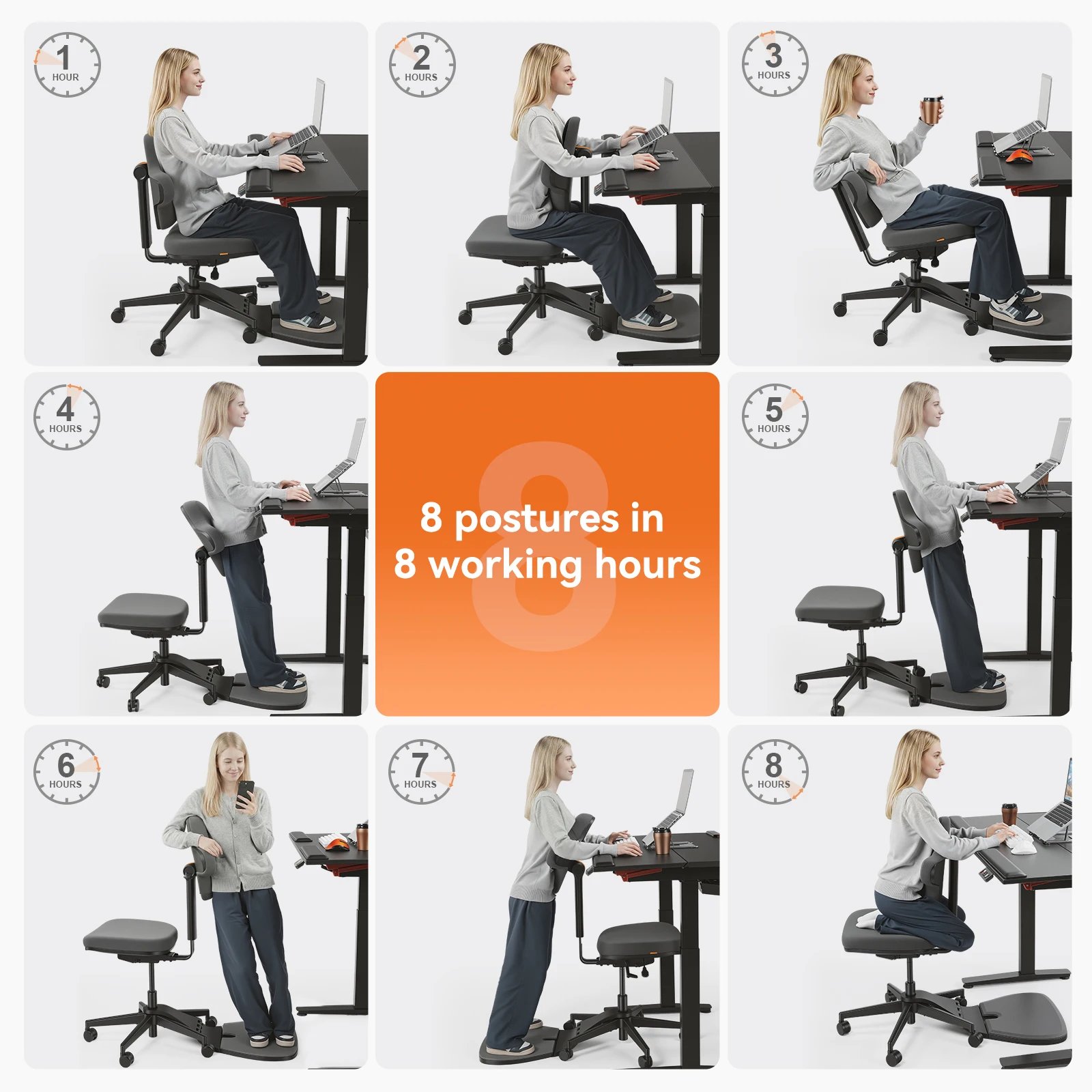 NEWTRAL MT — M Ergonomic Standing Desk Chair - Imagen 7