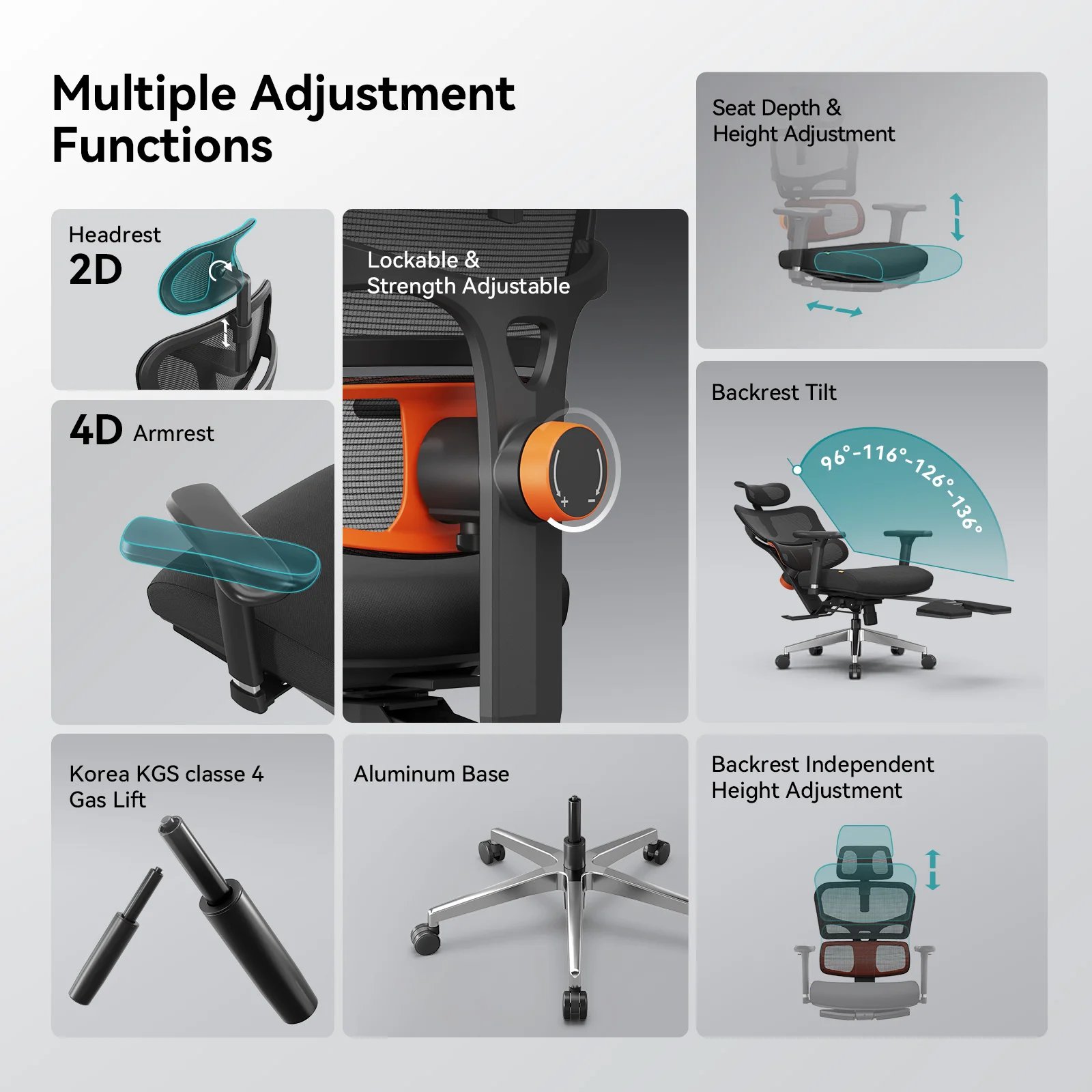NEWTRAL Ergonomic Chair with Desktop — Adaptive Lower Back - Imagen 5