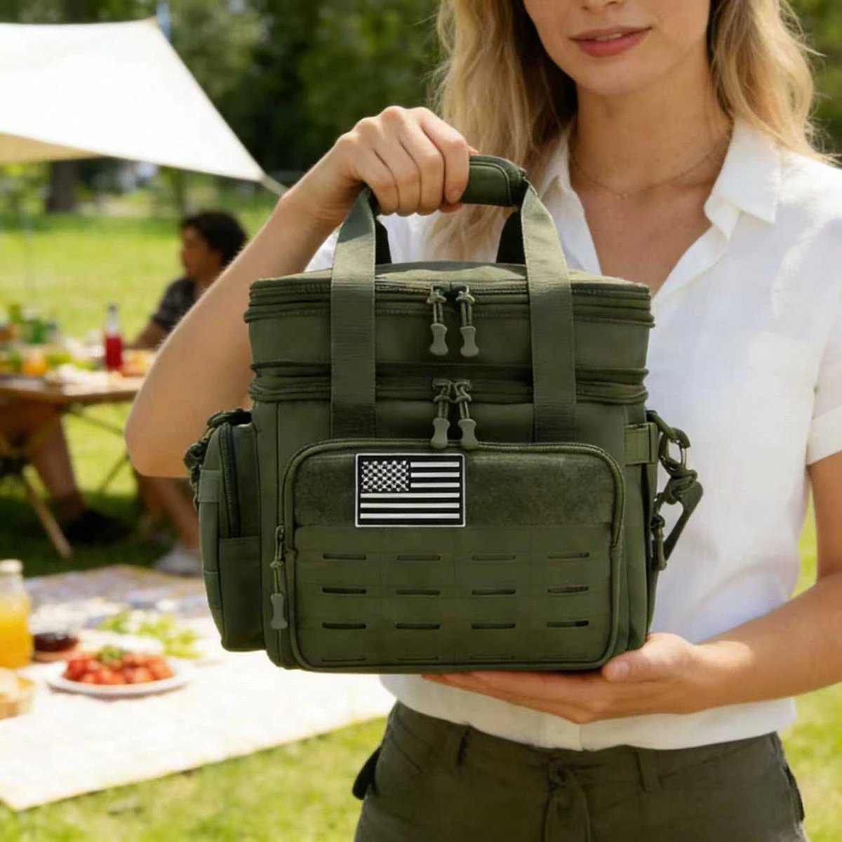 Tactical Lunch Box Expandable Tactical Leak Proof Insulated Cooler Bag For