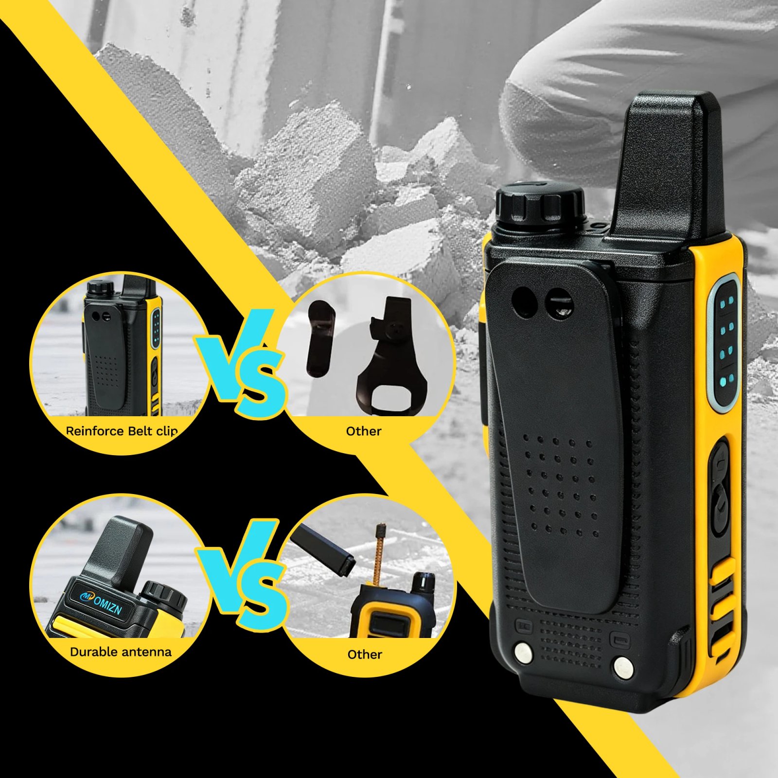 OMIZN Walkie Talkie 4G Global Signal Radio 5000 Km POC Radios Long Range Ca - Imagen 3