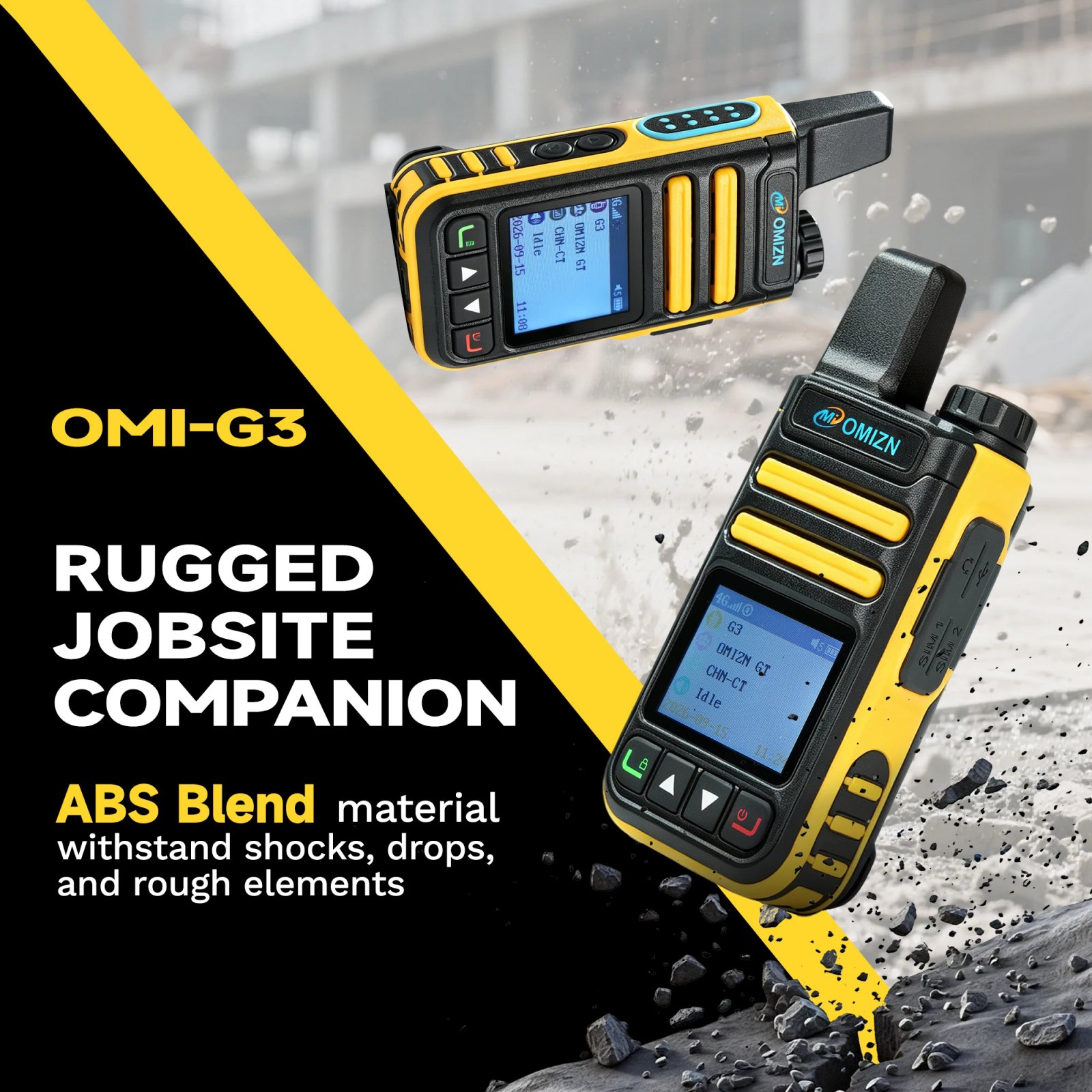 OMIZN Walkie Talkie 4G Global Signal Radio 5000 Km POC Radios Long Range Ca - Imagen 2