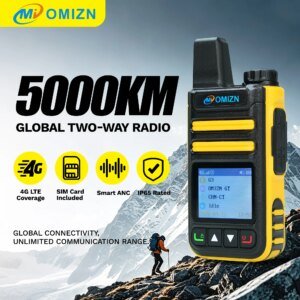OMIZN Walkie Talkie 4G Global Signal Radio 5000 Km POC Radios Long Range Ca