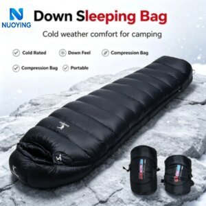 Outdoor Camping White Duck Down Saco de Dormir Ultralight Winter Autumn Adu