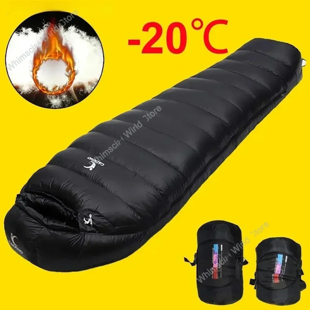 Outdoor Camping White Duck Down Saco de Dormir Ultralight Winter Autumn Adu - Imagen 2