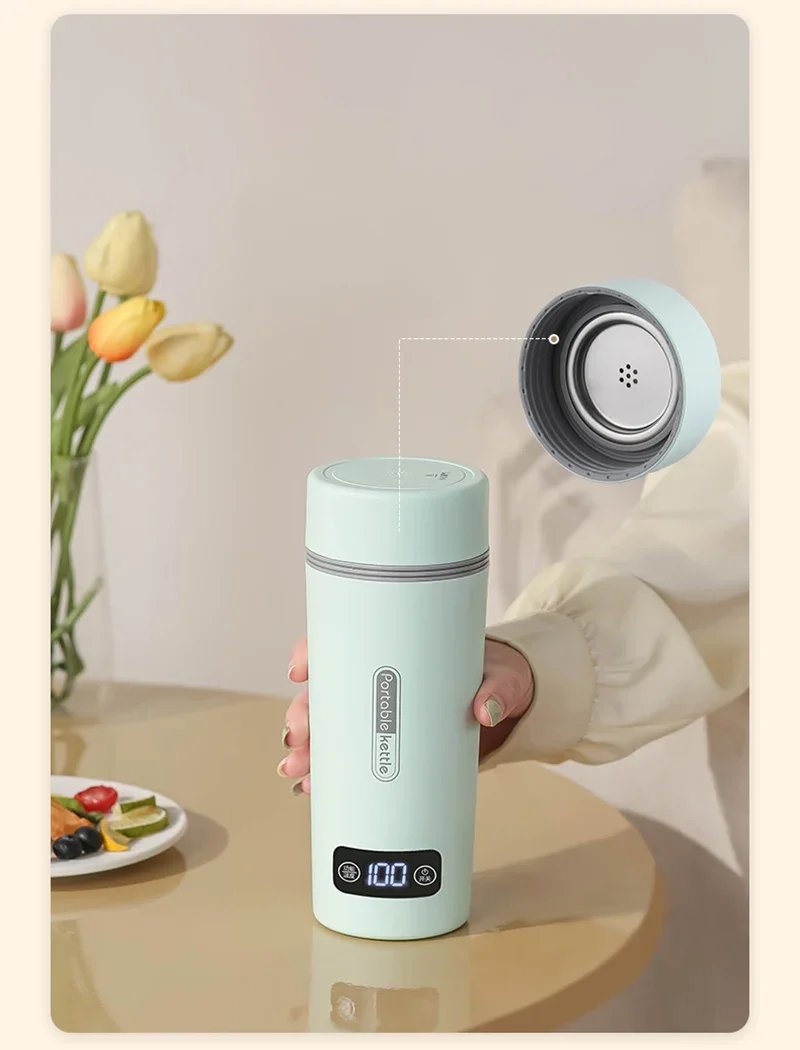 Travel Portable Car Office Electric Heating Kettle Small 4 Gear Thermostat Thermal Bottle Boil Water Warm Cup 220V 110V 12V Travel Portable Car Office Electric Heating Kettle Small 4 Gear Thermostat Thermal Bottle Boil Water Warm Cup 220V 110V 12V