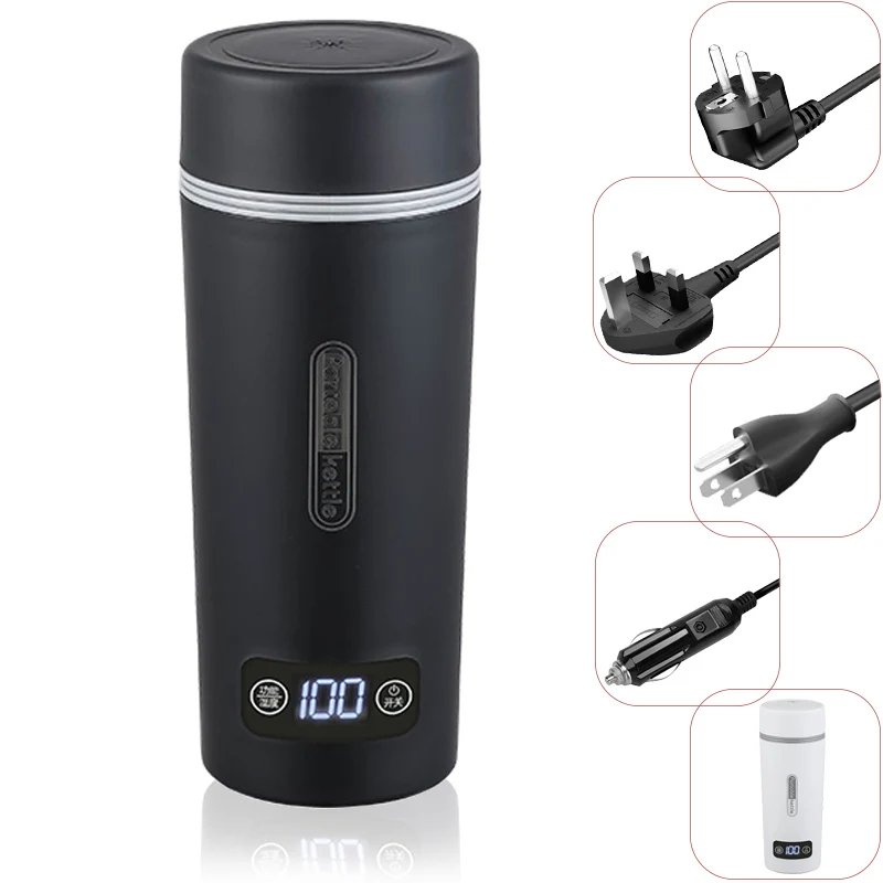 Hervidor Eléctrico Portátil para Viaje y Coche 4 Temperaturas (12V / 220V)