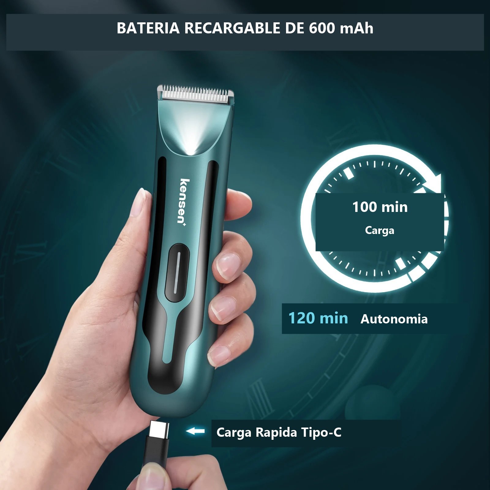 KENSEN S10 Batería 600mAh y Autonomía 120 Minutos