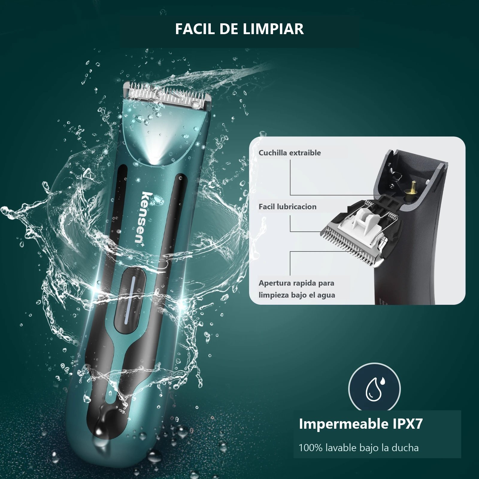 KENSEN S10 Cabezal Lavable e Impermeable IPX7