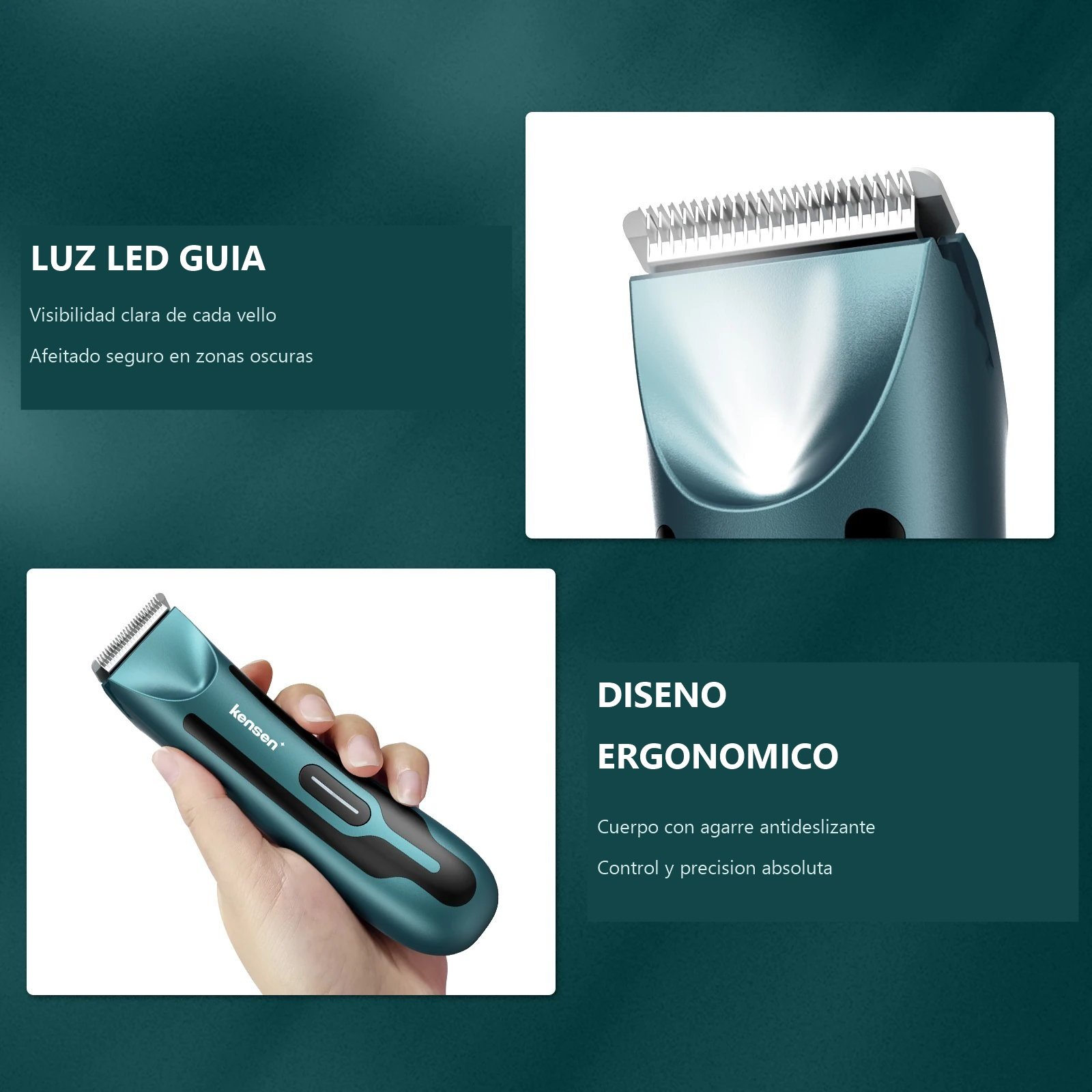 KENSEN S10 Luz LED Guía y Diseño Ergonómico